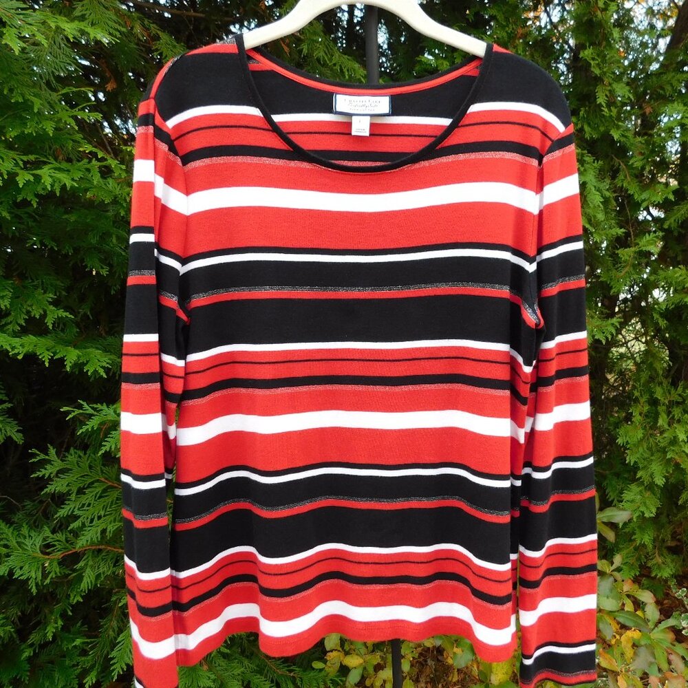 Charter Club Perfectly Soft Pima Cotton Striped Tee